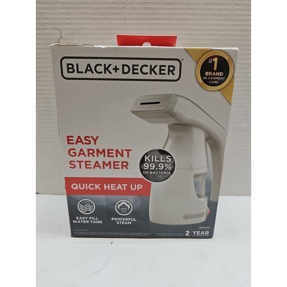 Black & Decker Easy Garment Steamer Quick Heat Up White BRAND NEW